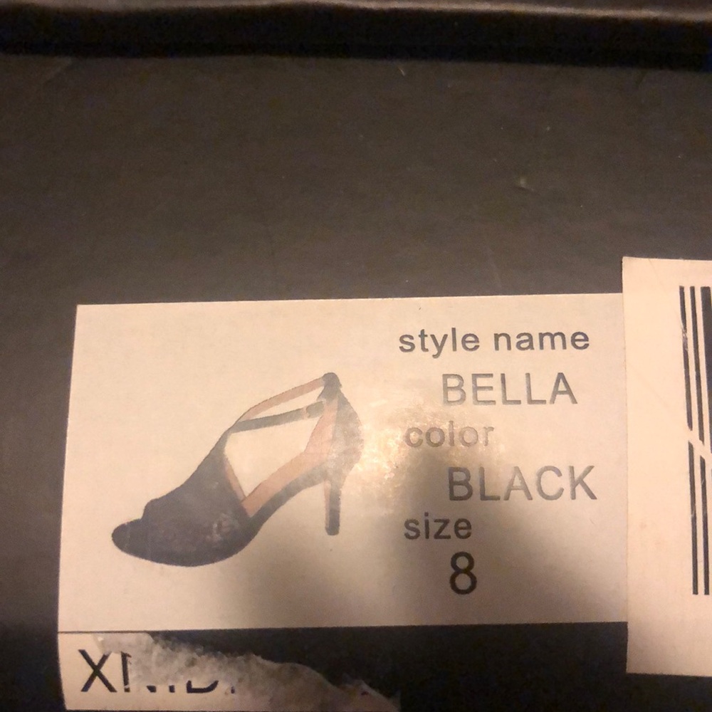 3 inch black open toe heels